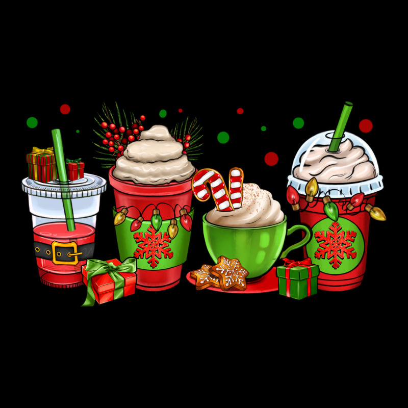 Christmas Coffee Cups Ladies Tee by OliviaCreatesArt | Teevron