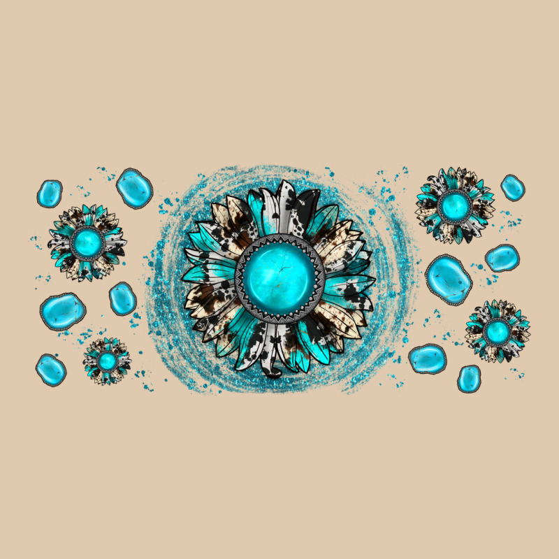 Turquoise Gemstone Sunflower Heavyweight Sweatshirt by JahusDesignShop | Teevron