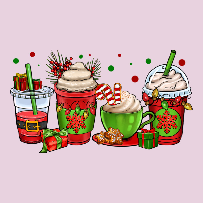 Christmas Coffee Cups Ladies Tee by OliviaCreatesArt | Teevron