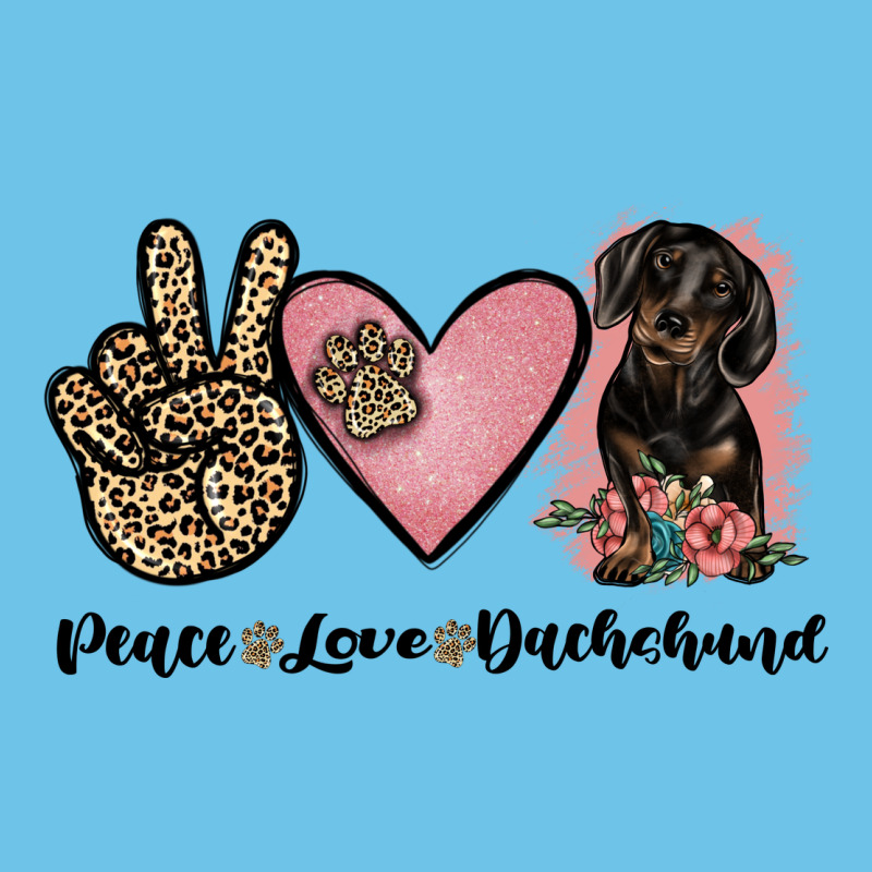 Peace Love Dachshund Premium Sweatshirt by JahusDesignShop | Teevron