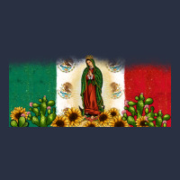Lady Of Guadalupe Mexican Flag Heavyweight Sweatshirt | Teevron