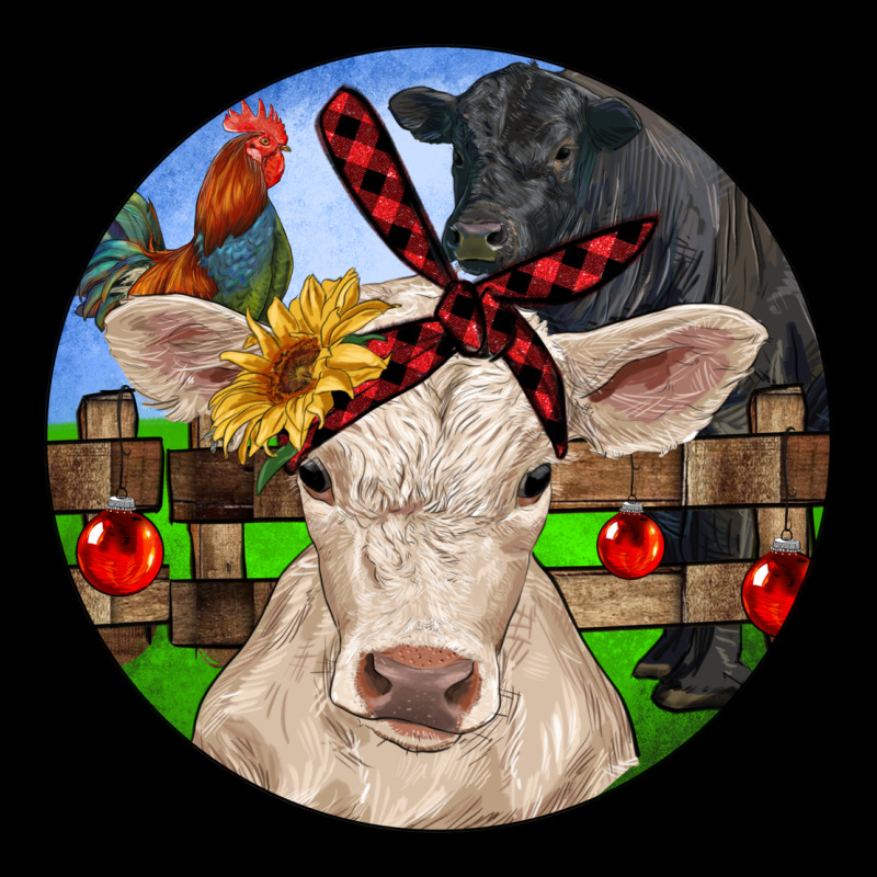 Christmas Charolais Calf Black Angus Bull And Roos Heavy Core Tee by RanaPortraitStore | Teevron