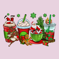 Christmas Santa Claus Coffee Cups Ladies Tee | Teevron