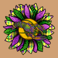 Mardi Gras Sunflower With Crawfish Vintage Tee | Teevron