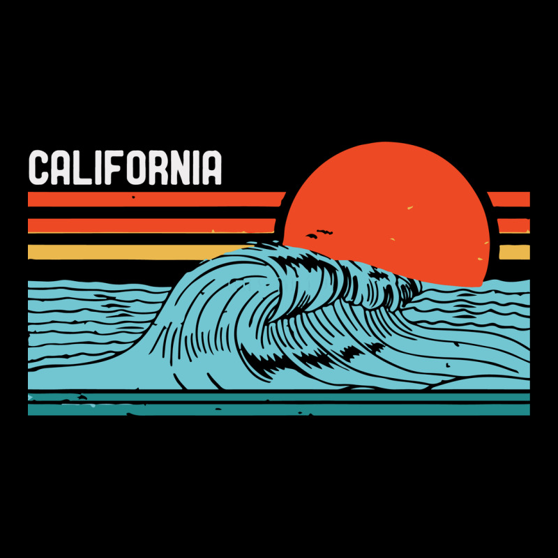 Vintage California Wave Surf Retro 80s California Beach Surfing Premium Sweatshirt by linhVisuals | Teevron