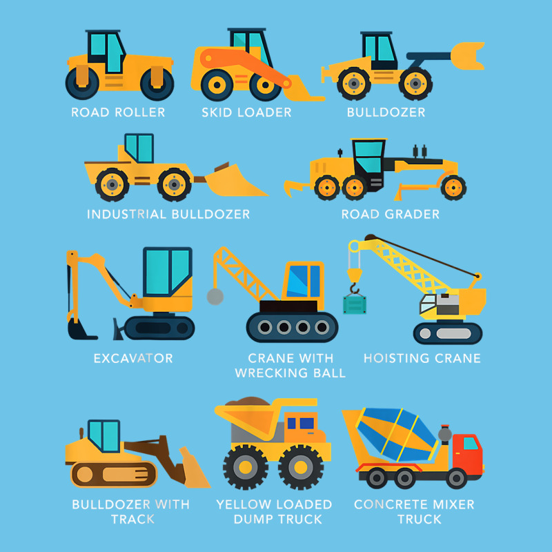 Construction Excavator Vehicle Boys Builder Heavy Equipment T Shirt Premium Sweatshirt by linhVisuals | Teevron