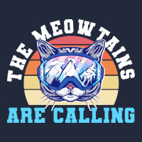 Skiing T  Shirt Ski Goggles Cat The Meowtains Are Calling Skier Winter Premium Sweatshirt | Teevron
