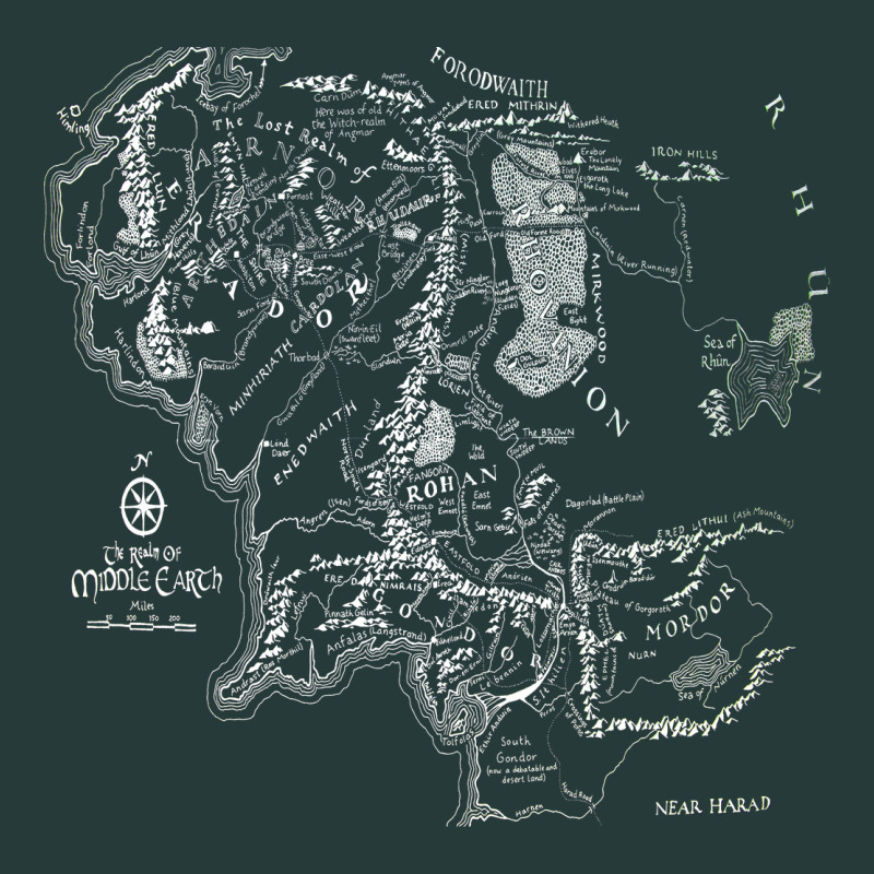 Middle Earth Map [tb] Premium Sweatshirt by linhVisuals | Teevron