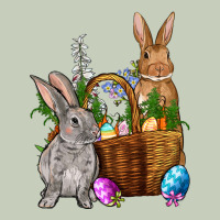 Bunnys Carrots Eggs With Basket Easter Ladies Tee | Teevron