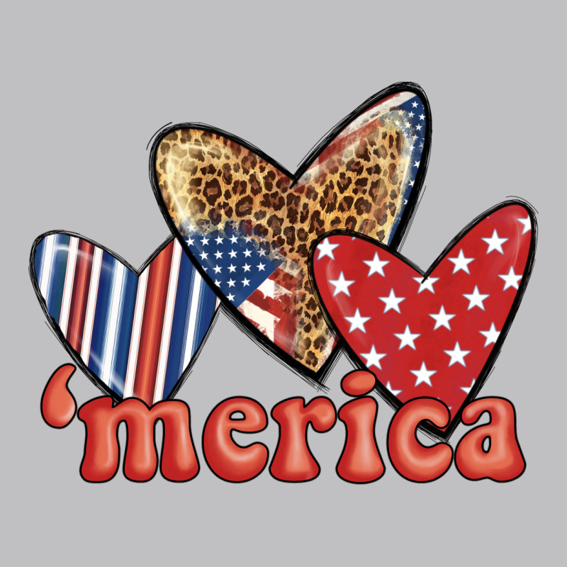 Merica 4th Of July Hearts Long Sleeve Tee by BundleAndBundleShop | Teevron