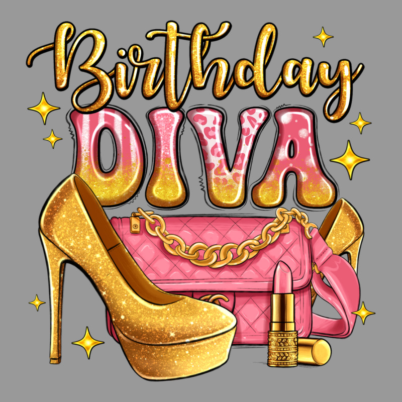 Birthday Diva Pink And Gold Glitter Vintage Hoodie by LillyAllenDesigns | Teevron