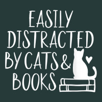 Easily Distracted By Cats And Books   Cute Book Lover T Shirt Premium Sweatshirt | Teevron