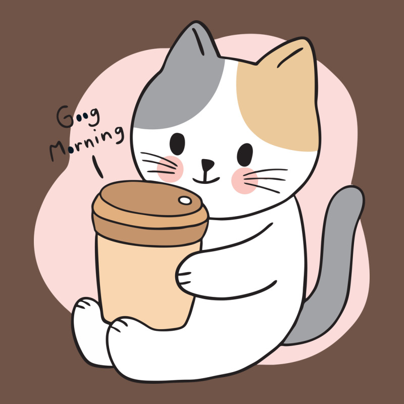 Cat Drinking Coffee Kitten Kawaii Japanese Kitty Premium Sweatshirt by linhVisuals | Teevron