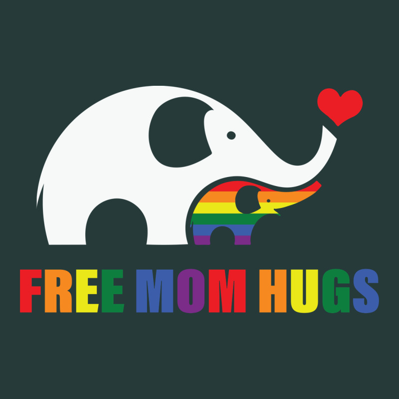 Free Mom Hugs Pride Elephant Rainbow Premium Sweatshirt by linhVisuals | Teevron