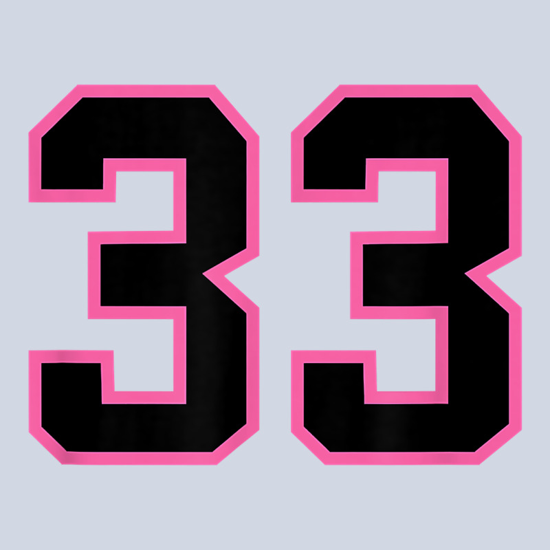Number 33 Sports Jersey Athlete Fan Pink Black Lucky Number T Shirt Premium Sweatshirt by linhVisuals | Teevron
