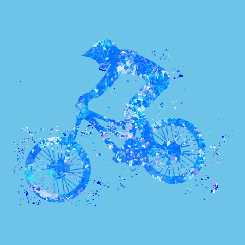 Downhill Mountain Bike T  Shirt Downhill Mountain Bike Jump Blue Water Premium Sweatshirt by linhVisuals | Teevron