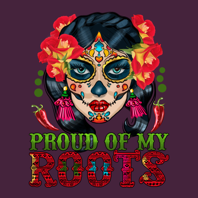 Sugar Skull Woman Proud Of My Roots Long Sleeve Tee by BundleAndBundleShop | Teevron