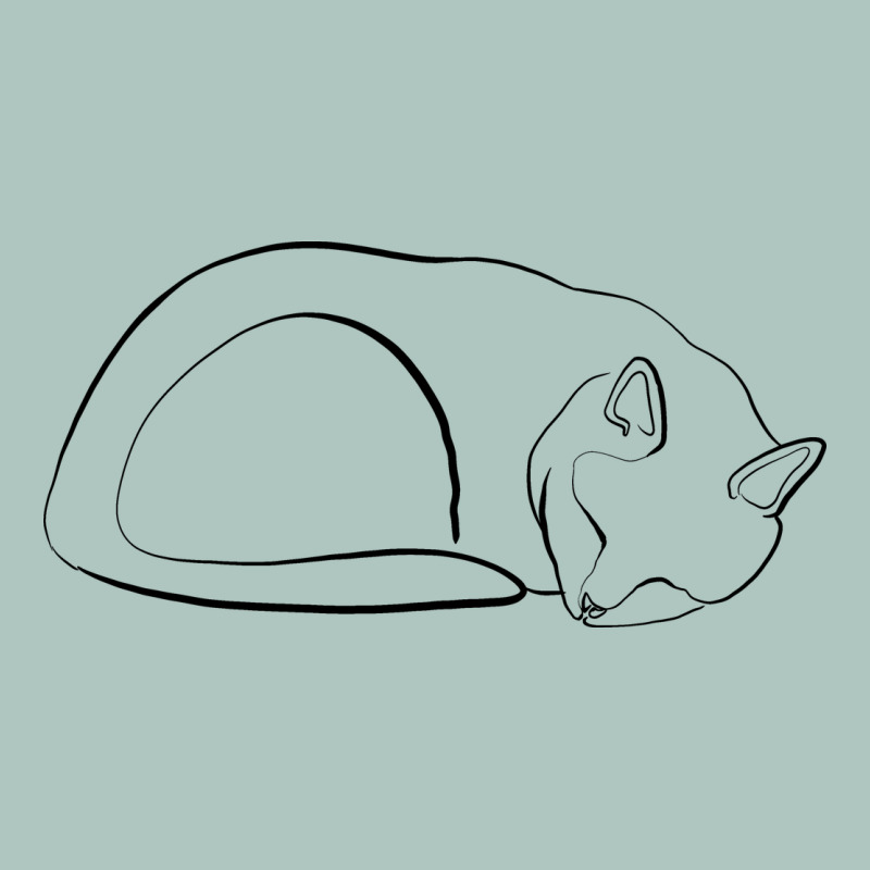 Sleeping Cat Line Art Premium Sweatshirt by linhVisuals | Teevron