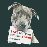 Pitbull T  Shirt I Sit For You Will You Stand For Me T  Shirt Premium Sweatshirt | Teevron