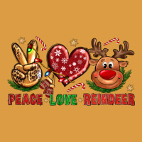Peace Love Reindeer Christmas Urban Heavy Tee | Teevron