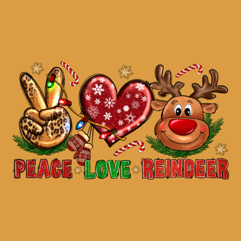 Peace Love Reindeer Christmas Urban Heavy Tee by BundleAndBundleShop | Teevron