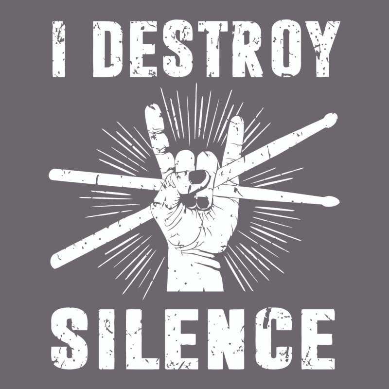 I Destroy Silence Drum Set Drummer Gift Premium Sweatshirt by linhVisuals | Teevron