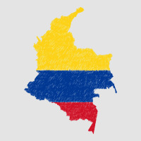 Colombia Flag Map Drawing Line Art Premium Sweatshirt | Teevron