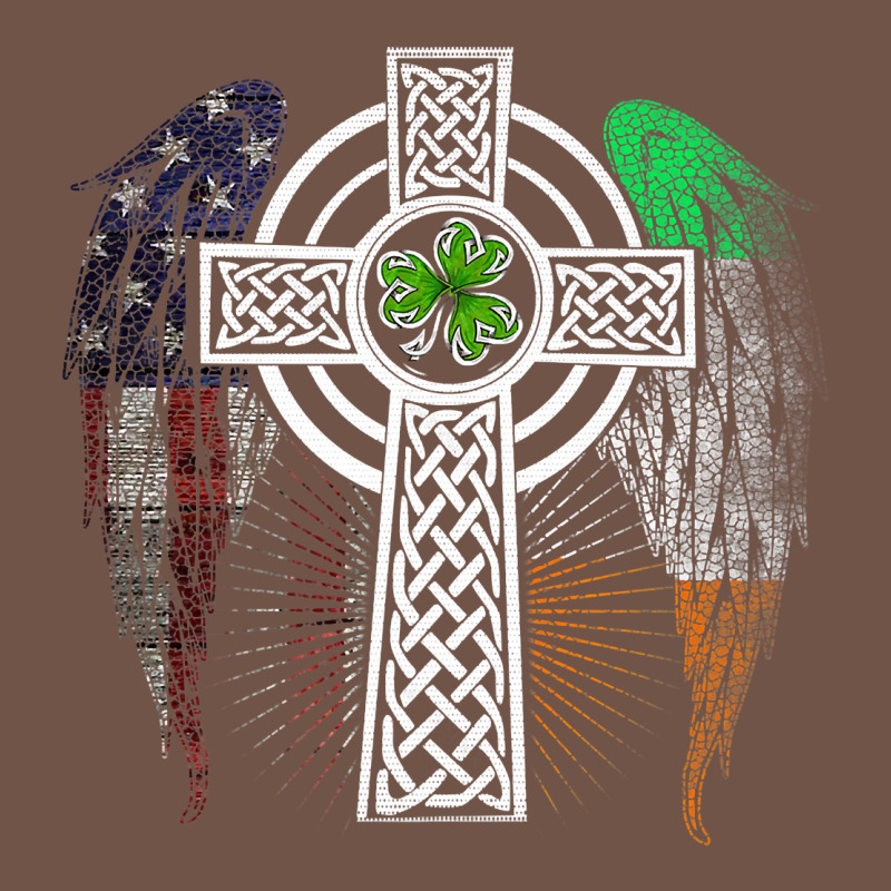 Irish American Usa Flag Celtic Cross St Patrick's Day Premium T Shirt Premium Sweatshirt by linhVisuals | Teevron