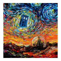 Van Gogh Never Saw Gallifrey Premium Sweatshirt | Teevron