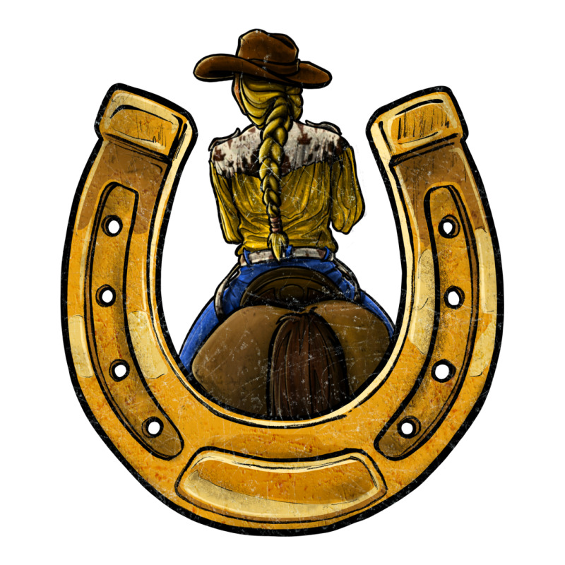 Horseshoe And Cowgirl Premium Sweatshirt by JahusDesignShop | Teevron