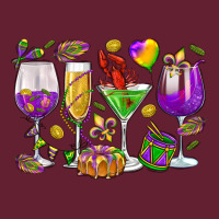 Mardi Gras Wine Glasses Classic Tee | Teevron