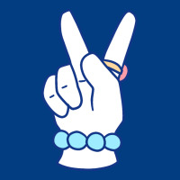 Girl Peace Sign Premium Sweatshirt | Teevron