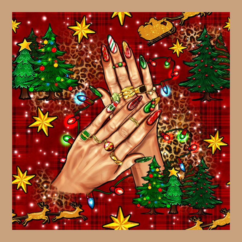 Christmas Nails And Trees With Leopard And Plaid Seamless Pattern Bbs Vintage Tee by BundleAndBundleShop | Teevron