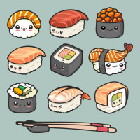 Happy Sushi Kawaii Anime Japanese Food Lover Funny Illustration Gift Premium Sweatshirt | Teevron