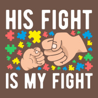His Fight Is My Fight Autism Dad Mom Fist Bump Cute Supportive Awarene Premium Sweatshirt | Teevron
