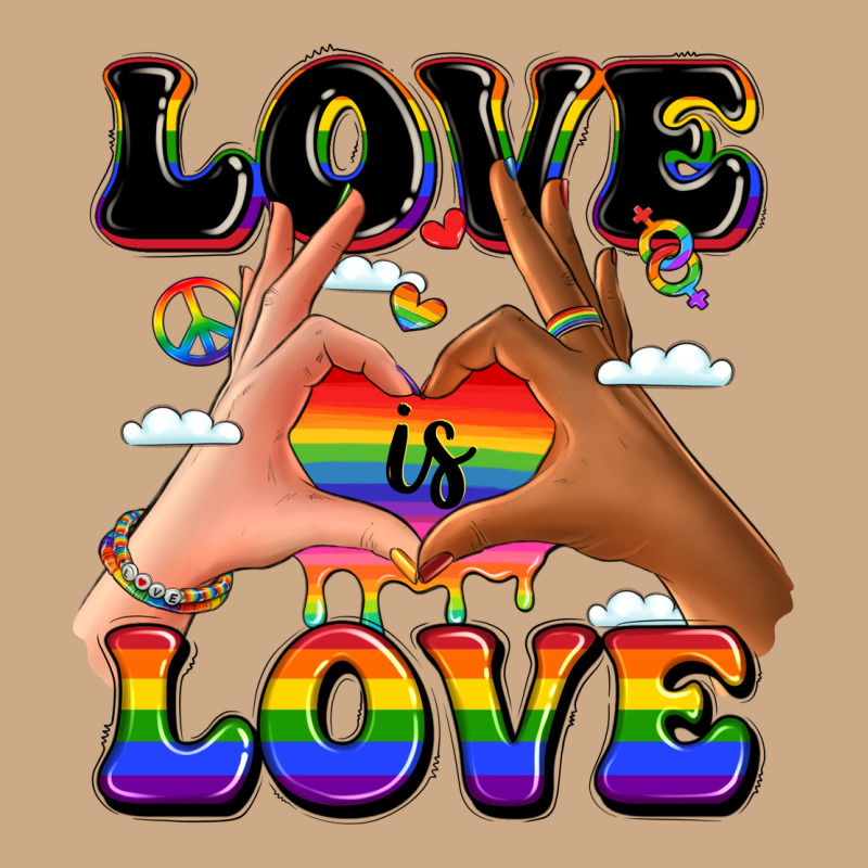 Love Is Love Lgbtq Pride Hands Vintage Hoodie by LillyAllenDesigns | Teevron