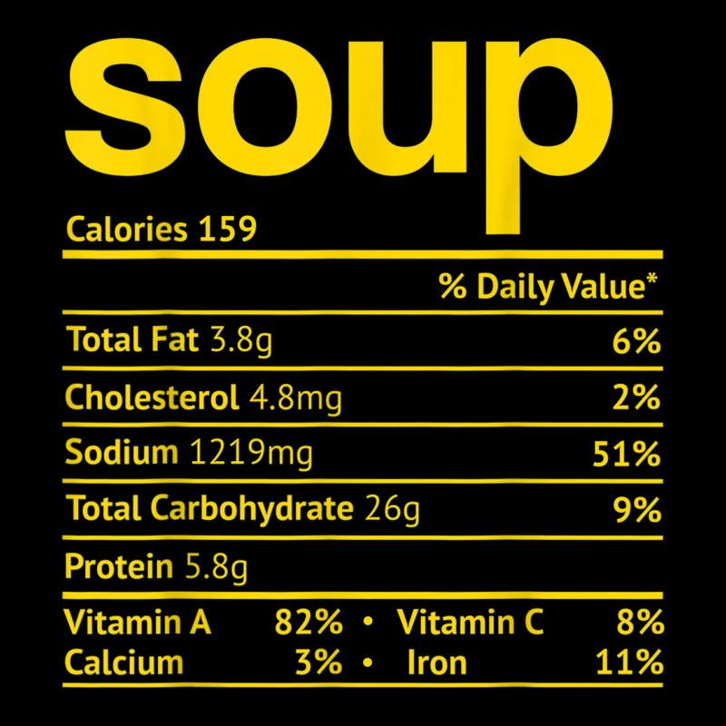 Soup Nutrition Facts Funny Thanksgiving Christmas Food Premium Sweatshirt by linhVisuals | Teevron