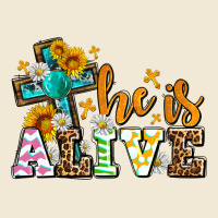 Easter Day He Is Alive With Cross Ladies Tee | Teevron