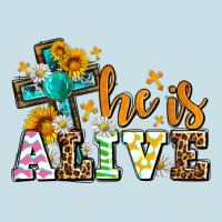 Easter Day He Is Alive With Cross Ladies Tee | Teevron
