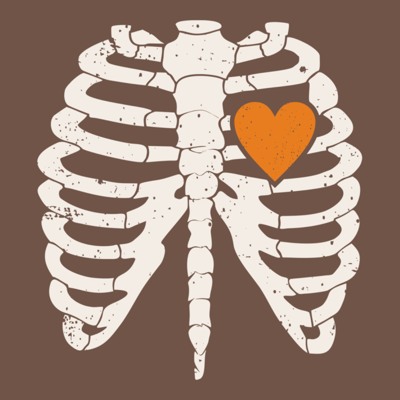 Skeleton Rib Case Orange Pumpkin Heart Vintage Halloween Anatomy Costu Premium Sweatshirt by linhVisuals | Teevron