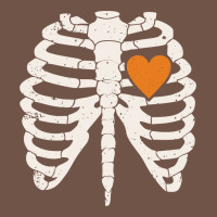 Skeleton Rib Case Orange Pumpkin Heart Vintage Halloween Anatomy Costu Premium Sweatshirt | Teevron