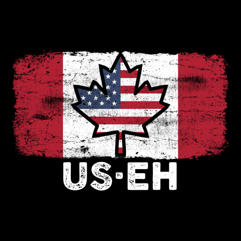 Us Eh American Canadian Flag Canada Day Leaf With Usa Flag Inside Premium Sweatshirt by linhVisuals | Teevron