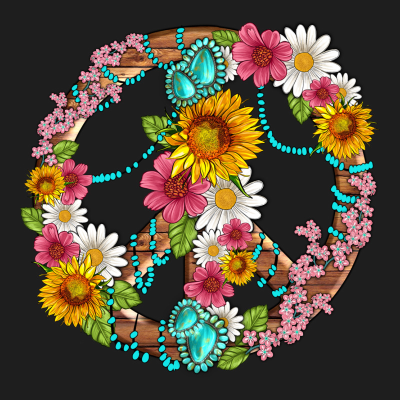 Floral Peace Sign With Gemstone Classic Tee by Artiststas | Teevron