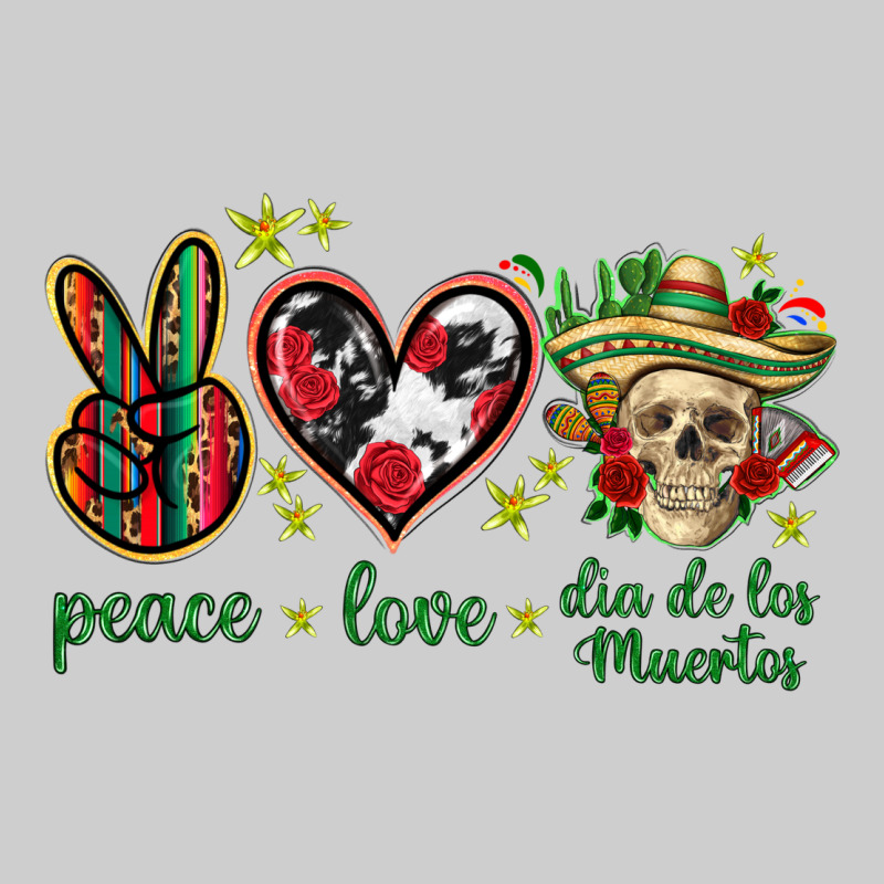Peace Love Dia De Los Muertos Mexico Premium Tee by HowdyJamesFarm | Teevron