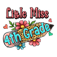 Little Miss Fourth Grade Premium Hoodie | Teevron