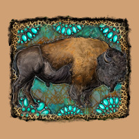 Bison With Gemstone Background Vintage Tee | Teevron