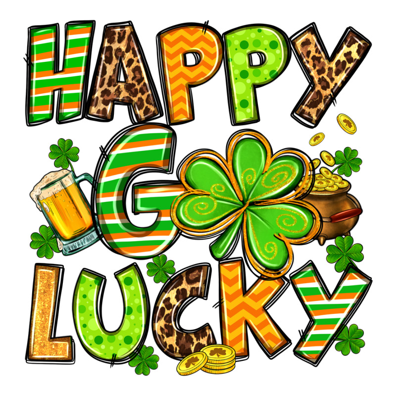 St. Patrick's Happy Go Lucky Ladies Tee by OliviaCreatesArt | Teevron