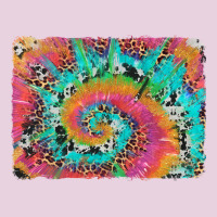 Tie Dye Leopard Cowhide Glitter Background Classic Tee | Teevron