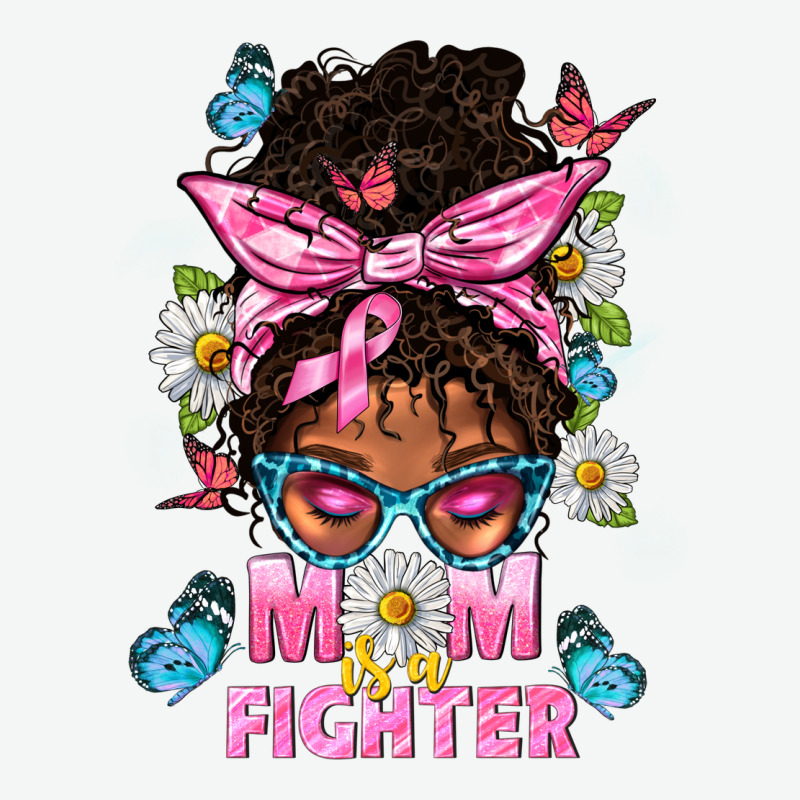 Mom Is A Fighter And Afro Messy Bun Mom Urban Heavy Tee by BundleAndBundleShop | Teevron