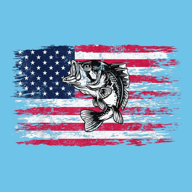 Bass Fishing Distressed American Flag Essential Premium Sweatshirt by linhVisuals | Teevron